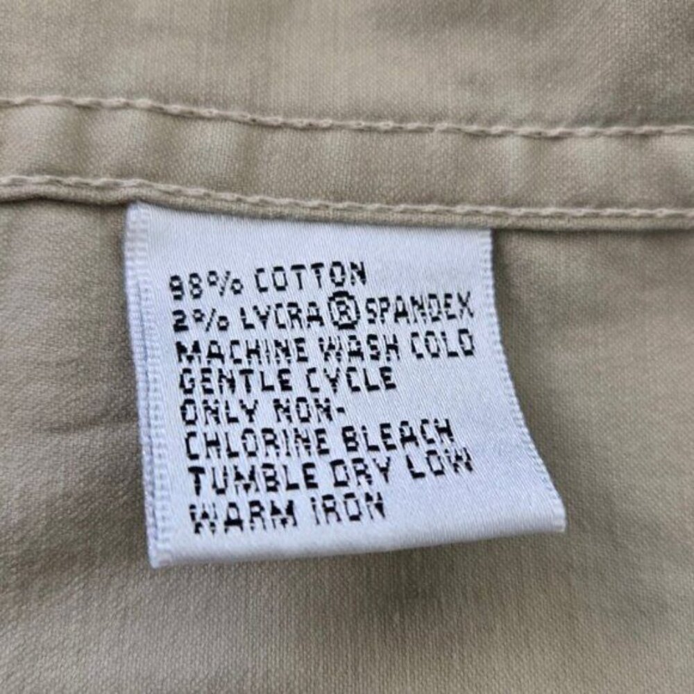 Talbots Size 6 Petite Womens Tan Stretch Cotton Jacket Button Closure & Pockets - Picture 5 of 5